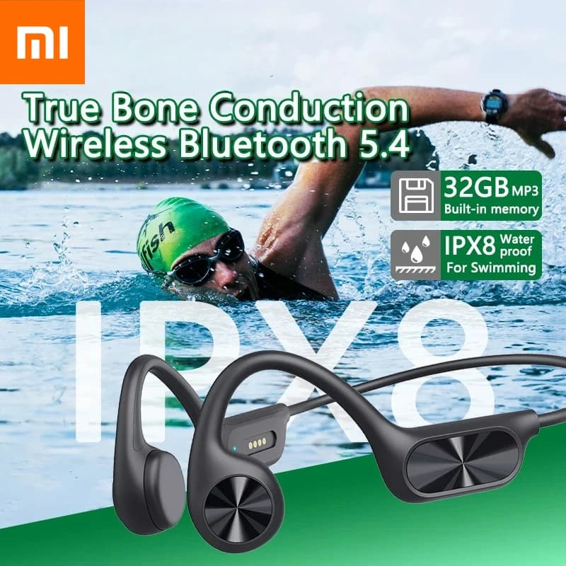 Xiaomi New-X7 Wireless Bluetooth 5.4 Ossea Conducting Headphones Waterproof for Swimming, MP3 Player, HIFI Sports Headphones