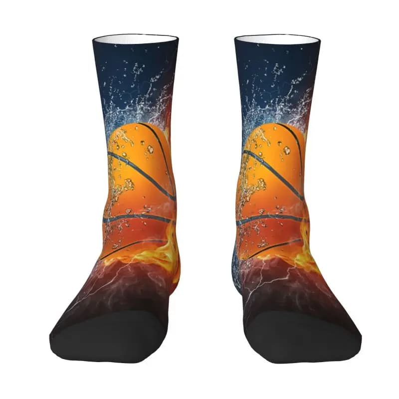 Calzini da uomo Basket In Fire And Water Calzini unisex divertenti con stampa 3D