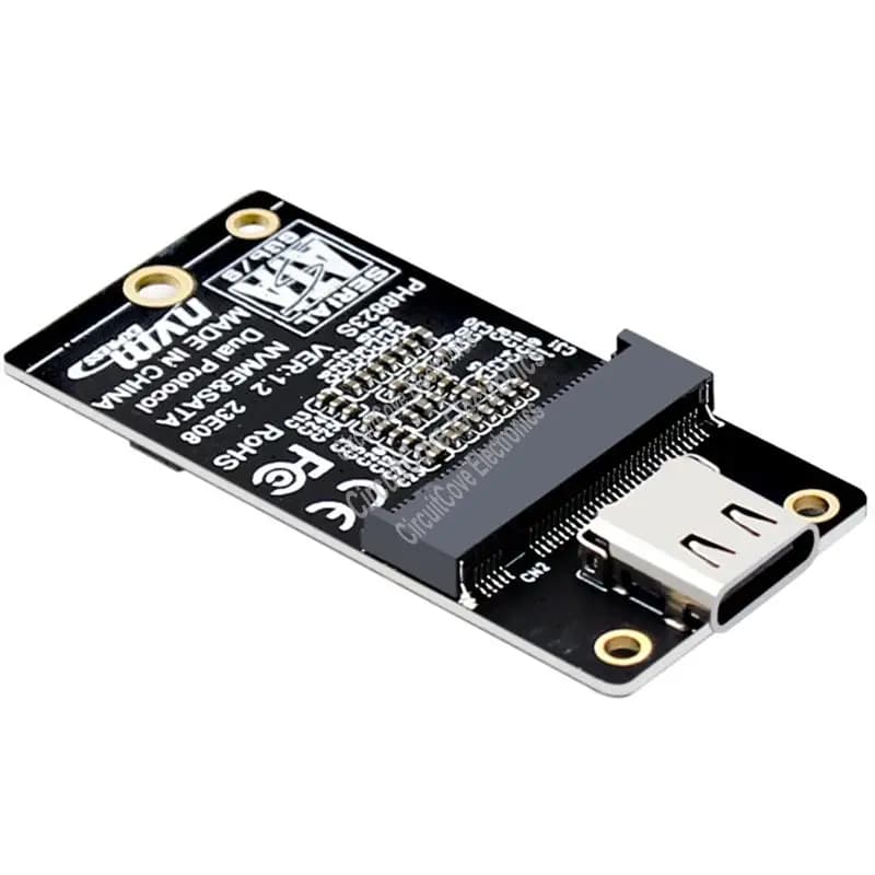 Custodia esterna M.2 Nvme SATA SSD Scatola per disco rigido SSD a doppio protocollo nera per SSD 2230-A09I