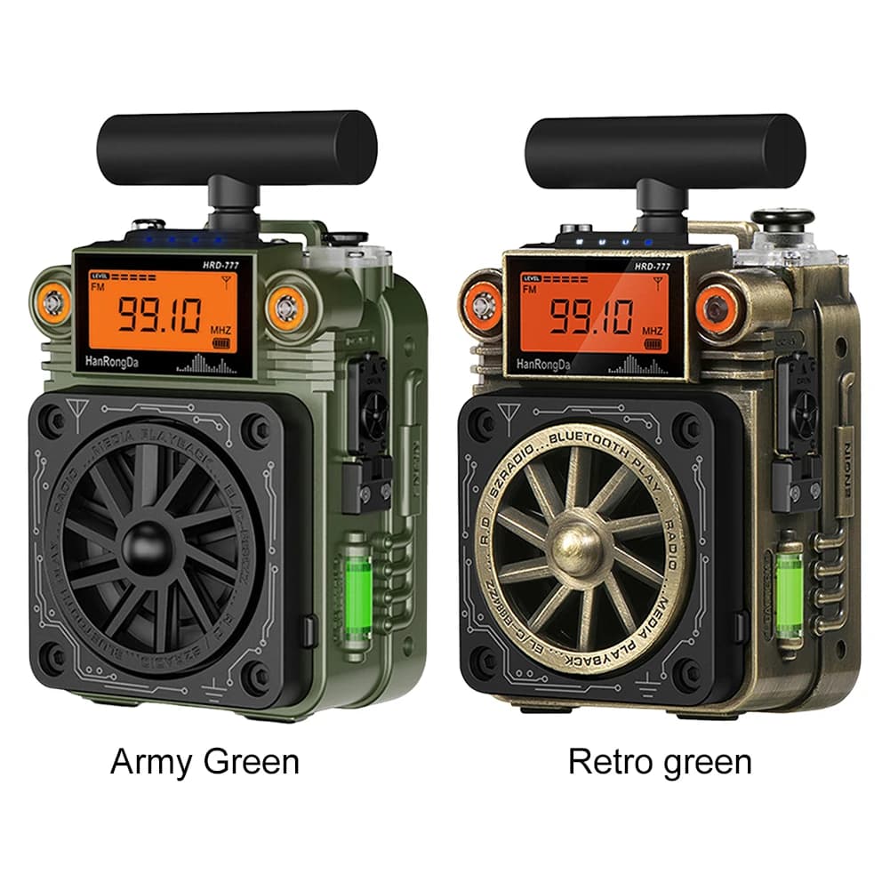 Mini radio portatile 1000mAh Radio tascabile full-band Radio di emergenza Radio AM/SW/FM e altoparlante Hi-Fi Bluetooth Antenna MW esterna