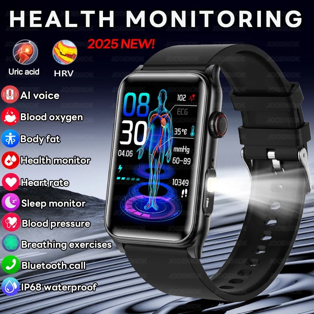 2025 New AI Health Manager Smart Watch Man Blood Pressure Oxygen Sports Call Bluetooth SmartWatch Healthcare Waterproof