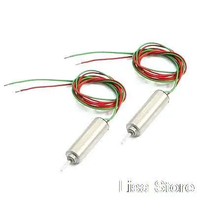 2 Pezzi Motore Magnetico Senza Nucleo DC 3.7V 63000RPM con Cavo da 18cm per Modelli di Elicotteri RC