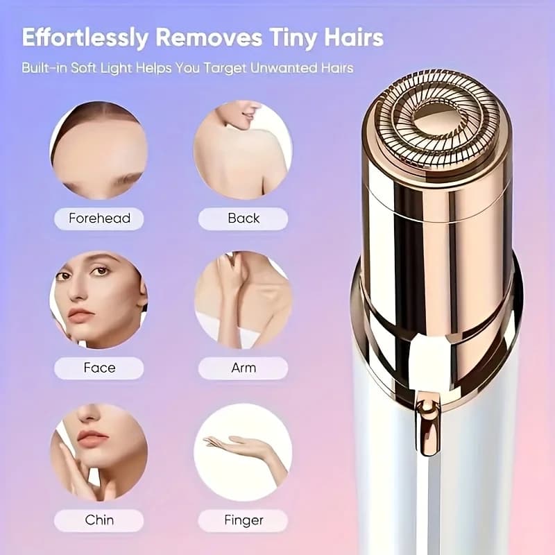 Trimmer elettrico per sopracciglia, dispositivo per la depilazione domestica da donna, mini rasoio con ricarica USB, depilatore portatile per il viso