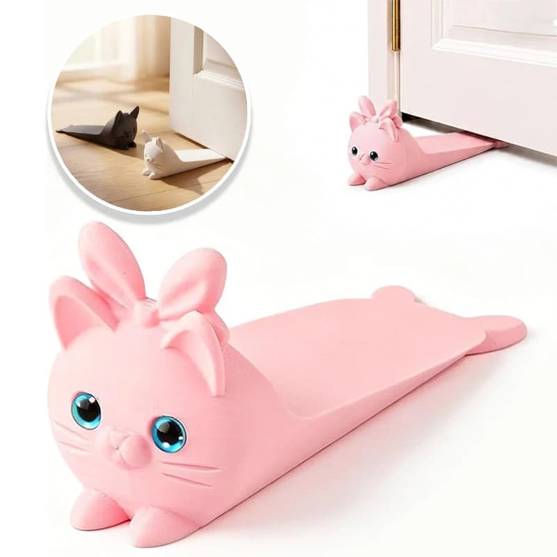 Cute Cat Door Stopper, 3D Printed Door Wedge Stopper for Bottom of Door, Non-Slip Door Holder, Decorative Stop for Bedroom