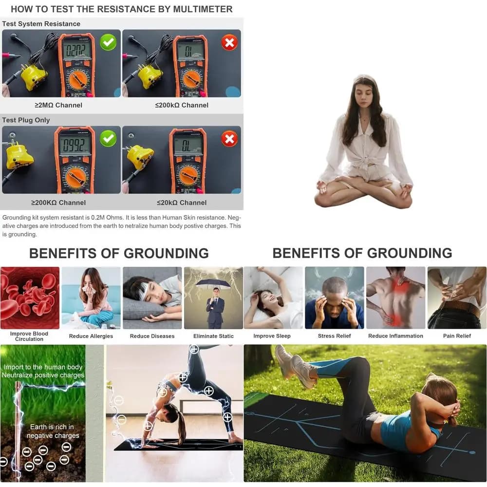 Yoga Mat for Earth Mass, 72x24 inches, Sleep Mat with Earth Mass for Physical Therapy, Exercise and Training, Anti-Slip Mat, Reduces Anxiety and Stress