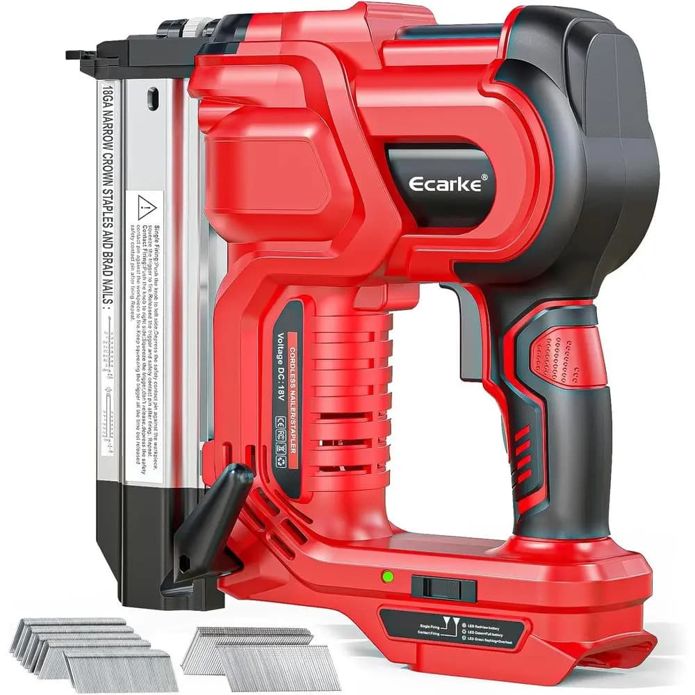 Chiodatrice e Graffatrice a Batteria 18V 2-in-1 con 1000 Chiodi, Calibro 18 per Progetti Fai-da-Te di Falegnameria