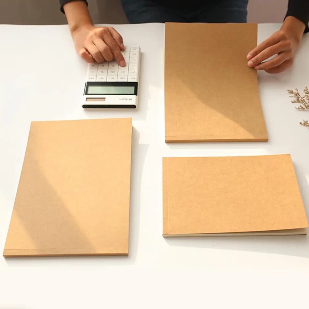 S Size Kraft Paper Notebook Blank Pages Classic Retro Design Sketchbook Journal Diary Notepad Writing Pad Travel Planner