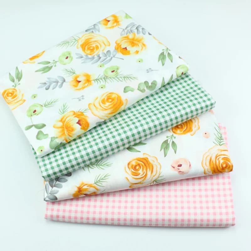 Lenzuola e Federe in Puro Cotone 160x50cm con Stampa Floreale di Rose Campestri, Tessuto 100% Cotone per Arredamento Casa