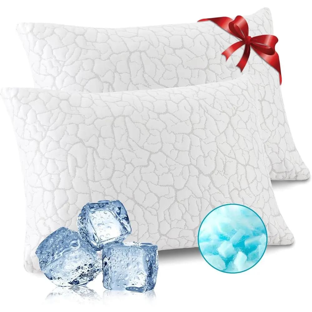 Cuscini in Memory Foam King Size per chi dorme su un fianco, sulla schiena o sullo stomaco - Fodere regolabili, fresche e lavabili