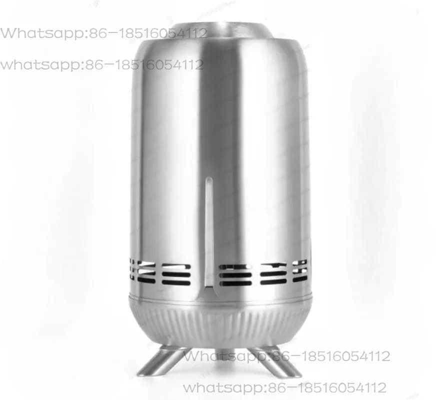 Portable outdoor pellet stove, made of stainless steel, suitable for camping, courtyards and courtyards, capable of firewood