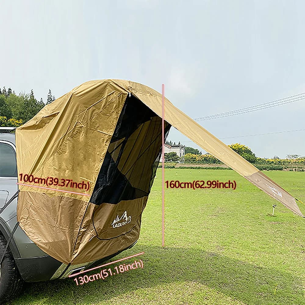 Tenda per Portellone SUV con Veranda, Tende Impermeabili per Campeggio, Tettoia Parasole per Auto e Furgoni, Riparo per la Privacy