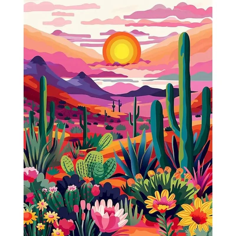Gatyztory 40x50cm Diy Painting By Numbers Kits Sunset Landscape Coloring By Numbers Acrylic Paint For Adults Diy Gift