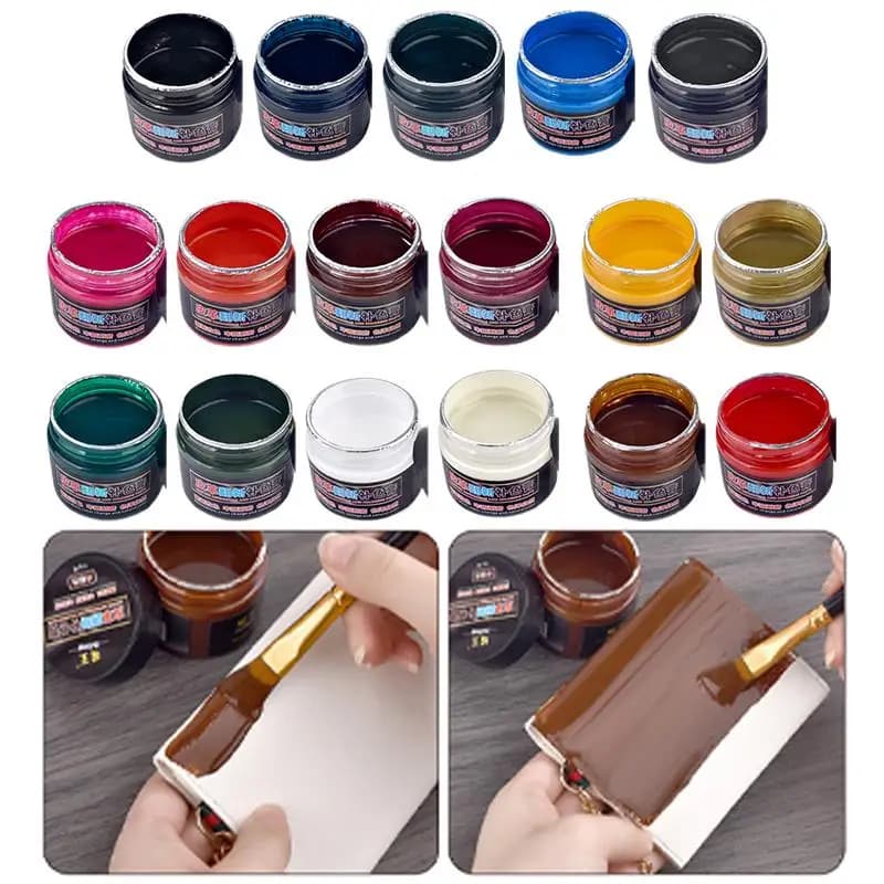 50 g/bottle coloring leather pigment coloring liquid repair leather restructuring for bag car seat shoes sneakers leather care leather crafts