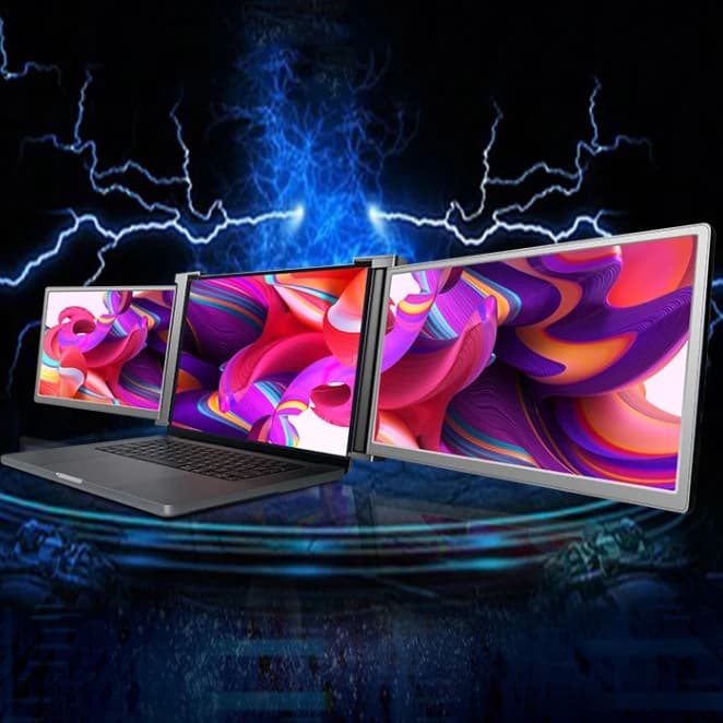 Multi schermo portatile Extender FHD IPS Display supporto retrattile triplo schermo per laptop