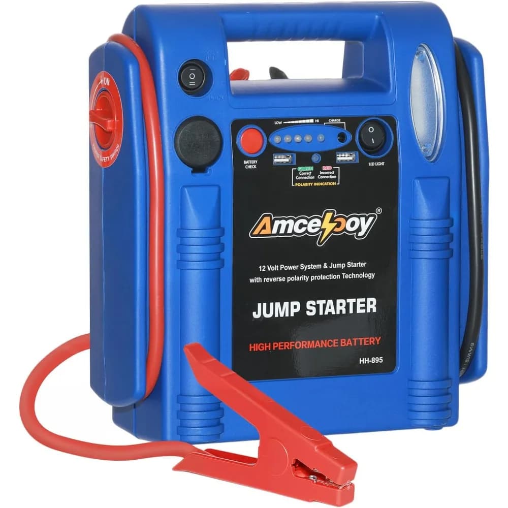 2000A Peak Car Jump Starter 12V Booster Pack per 8.0L Gas Diesel Power Bank portatile con luce LED Porta USB DC