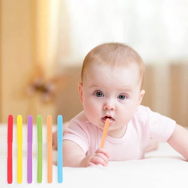 Tubo da masticare per bambini Terapia vocale Massaggiatore per denti Paglia molare cava Manico per massaggiagengive per bambini Giocattolo per la dentizione per l'addestramento muscolare orale