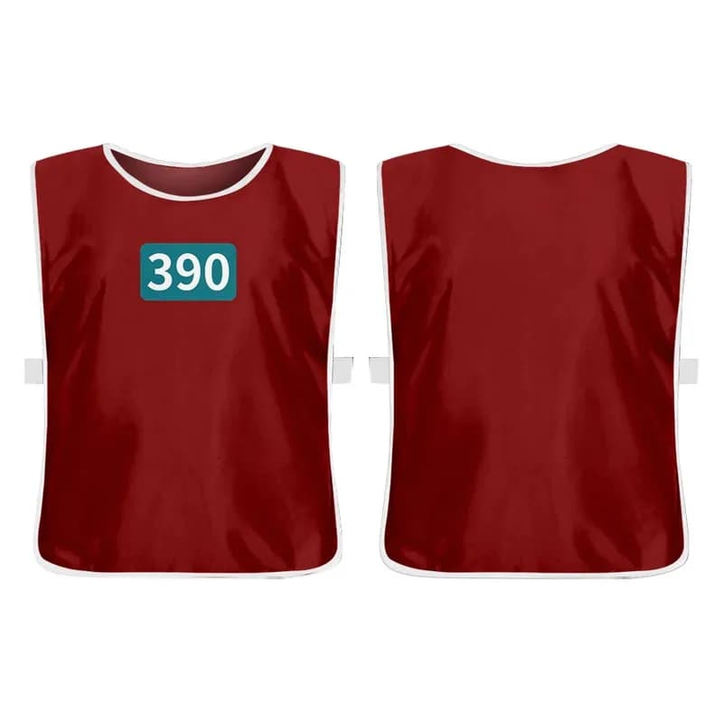 Costume da gioco TV coreano cucito Gi-Hun vestito cosplay abiti da festa di Halloween per uomo donna set; 5'b, 8,v;