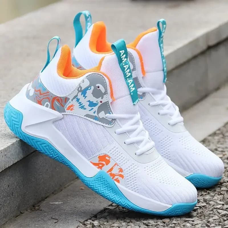 Scarpe da ginnastica da uomo Scarpe casual in rete Scarpe da corsa antiscivolo traspiranti da uomo Nuove scarpe elastiche ammortizzanti Scarpe da basket da esterno