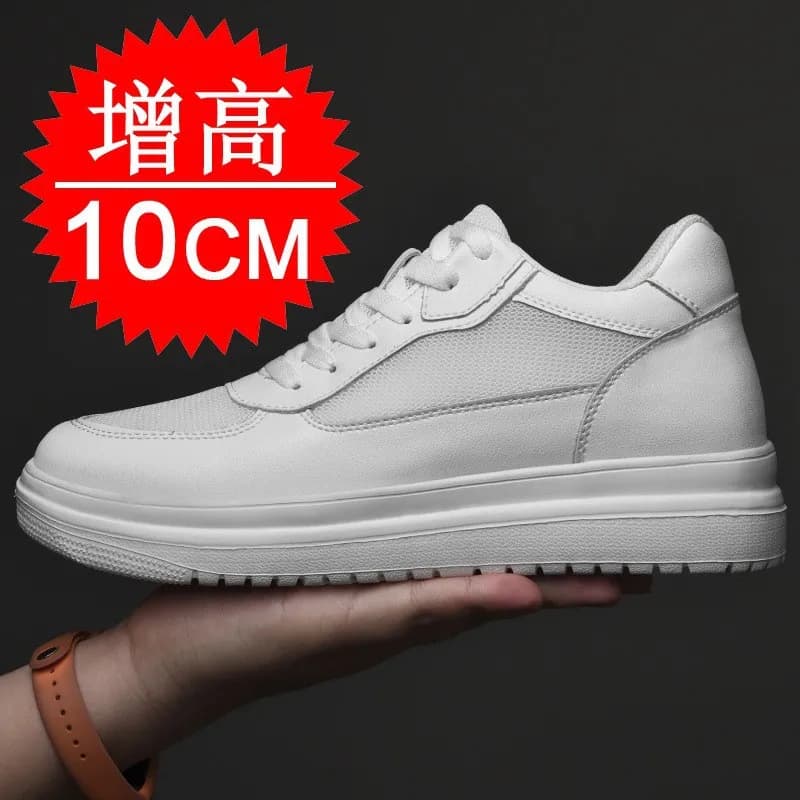 New Elevator Shoes Increase Height 10 Cm Sports Shoes with Invisible Insoles That Increase Height 8Cm Casual Board White Sneaker