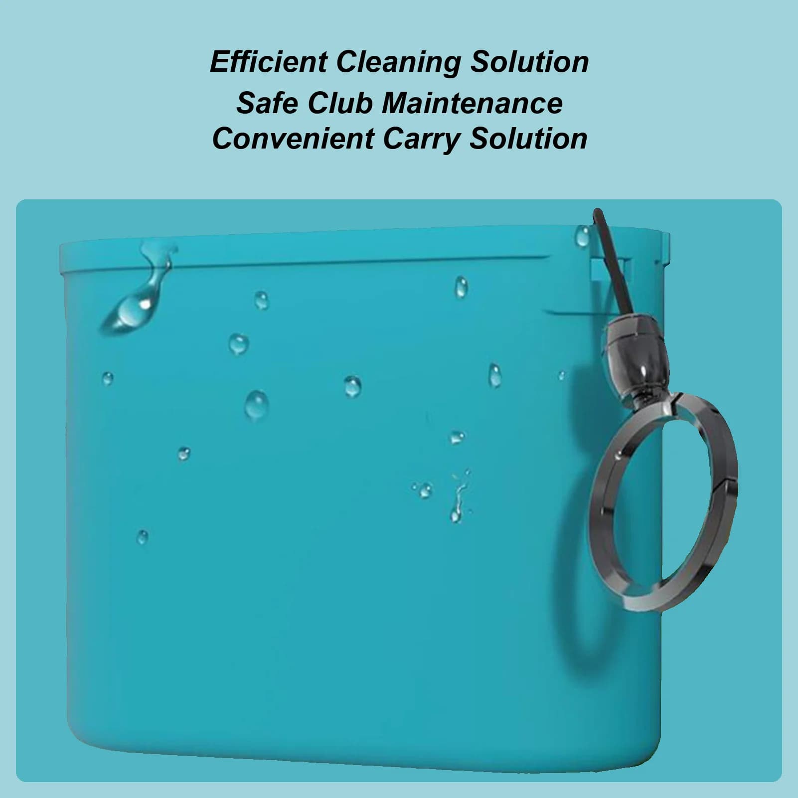 Borsa per la pulizia delle mazze da golf Borsa per la pulizia delle mazze da golf e delle palline con moschettone con scanalature portatili Strumento di lavaggio compatto in corso