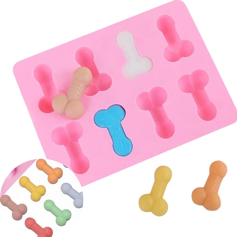 3D Sexy stampo per torta del pene Dick Ice Cube vassoio sapone in Silicone stampi per candele stampo per zucchero Mini forme di crema strumenti artigianali strumento per cioccolato