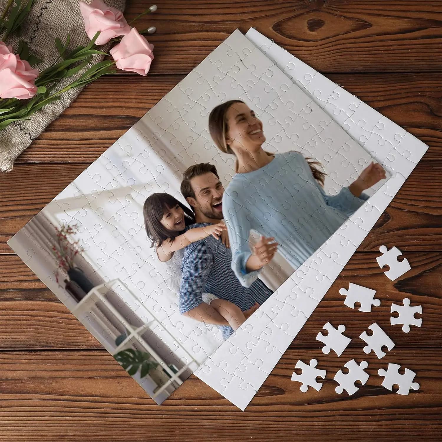 10 sets Sublimation Paper Picture Frame Jigsaw DIY Thermal Transfer Custom Puzzle for Heat Press Printing Crafts
