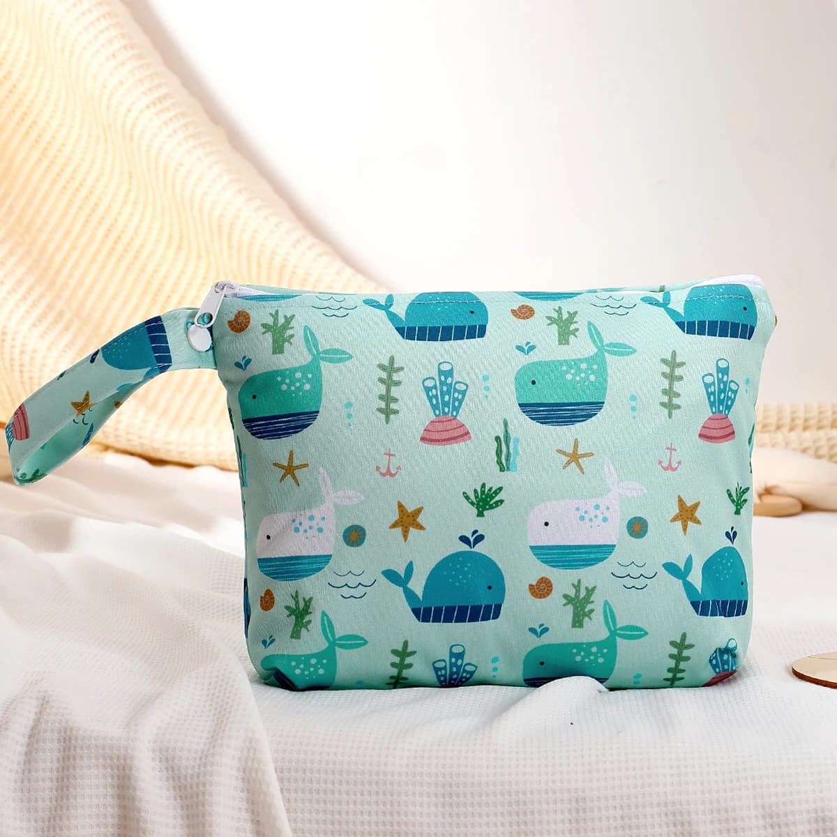 Elinfant 1 single pocket bag, with handle and zipper, dry and wet bag, diaper bag, diaper bag