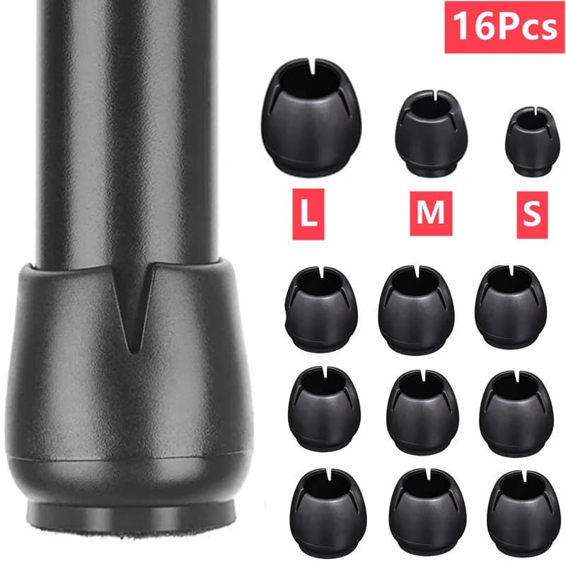 16 pezzi Tappi per gambe per sedie Piedini in silicone Cuscinetti protettivi Coperture per tavoli per mobili Calzini Tappi Copri piedini livellanti per mobili Decorazioni per la casa
