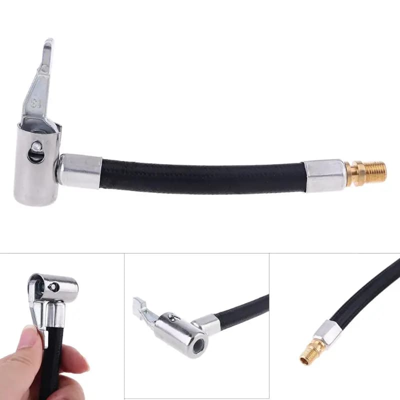 Adattatore per tubo flessibile della pompa pneumatico flessibile portatile per Clip della valvola per moto Car Bicyc