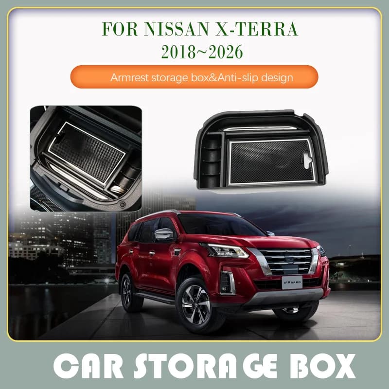 Scatole portaoggetti per auto per Nissan X-Terra Terra Fengdu Paladin WD23 2018 ~ 2026 Cuscinetti anti-sporco Bracciolo Copertura Interni Accessori Auto