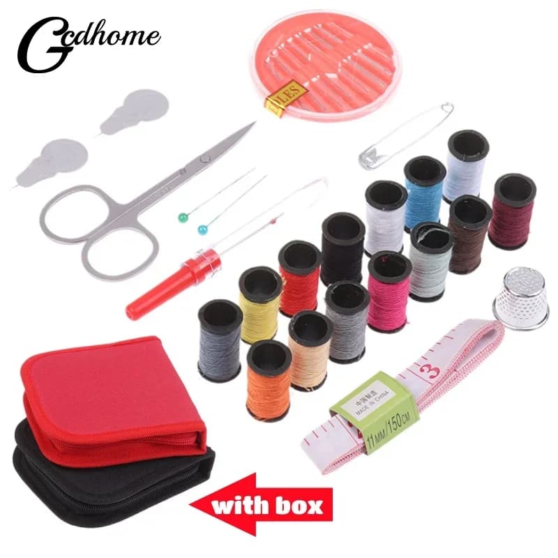 Set di forniture per cucire premium - Kit completo di aghi e filo per principianti Kit di riparazione per cucito a mano di base per la casa
