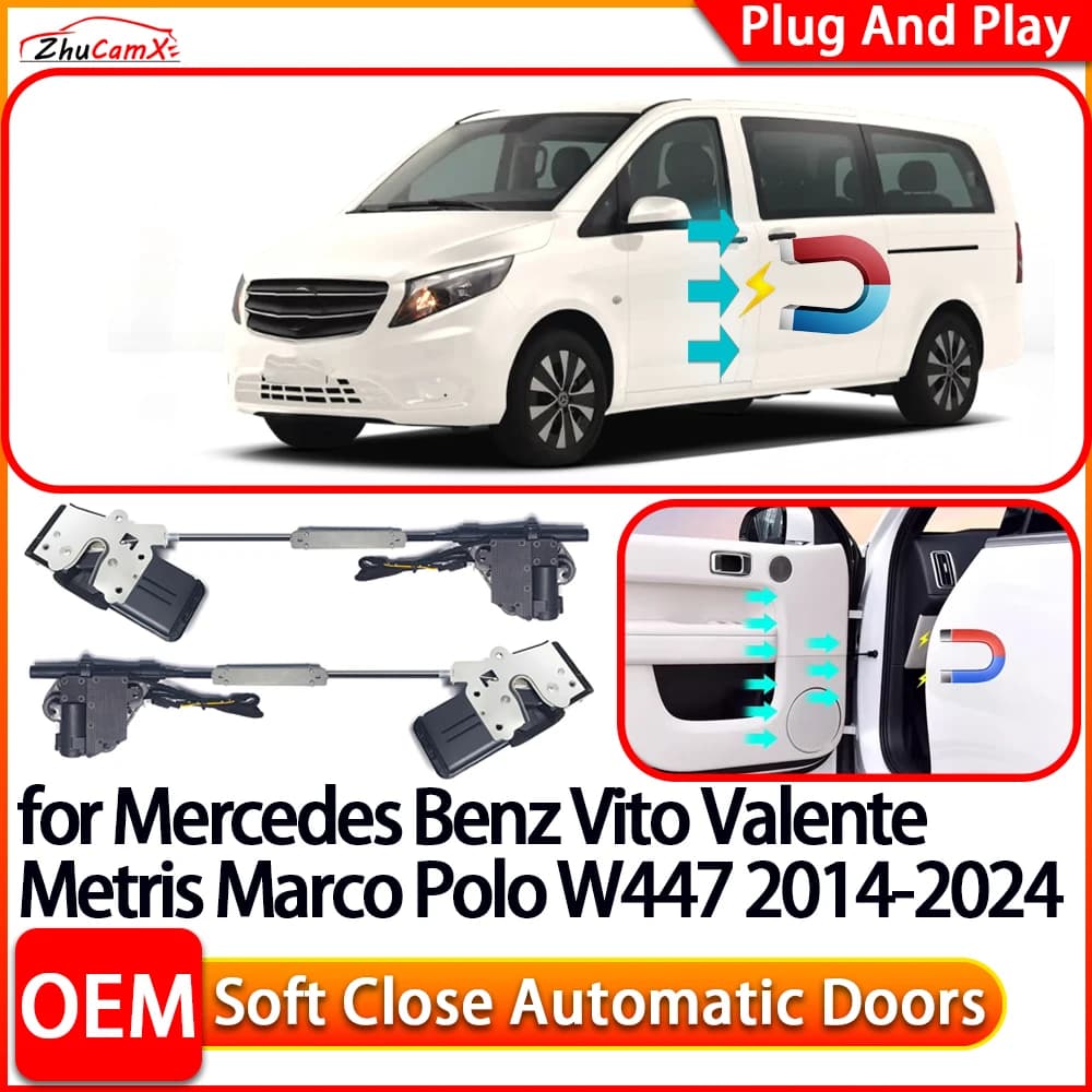 for Mercedes Benz Vito Valente Metris Marco Polo W447 Car Automatic Electric Soft Close Door Closer Power Closing Door System