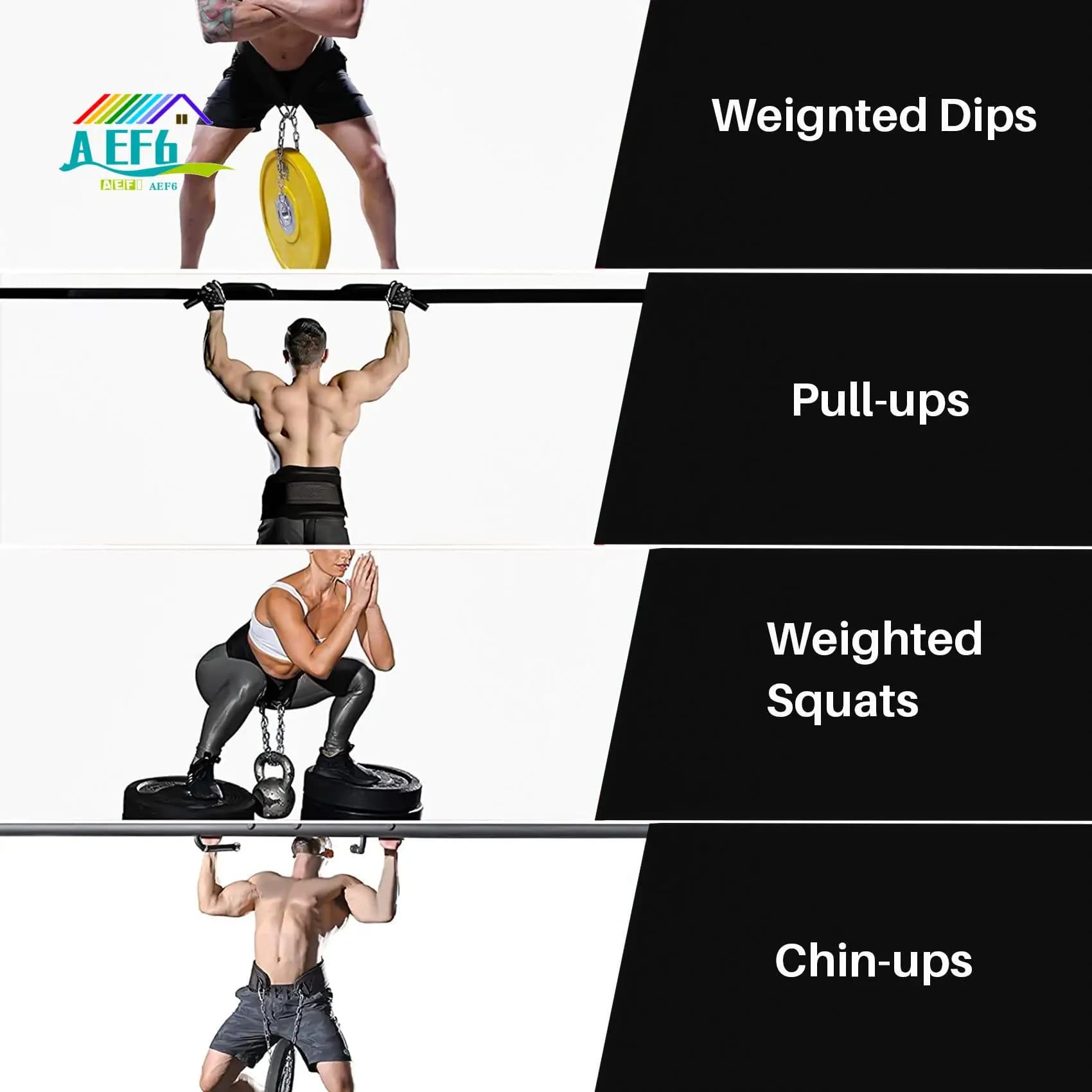 AEF6-Attrezzatura per il fitness Cintura per pesi Palestra professionale Pull-Up Bilanciere Compresse Pesi Manubri Cintura per sollevamento pesi Forza Pull U