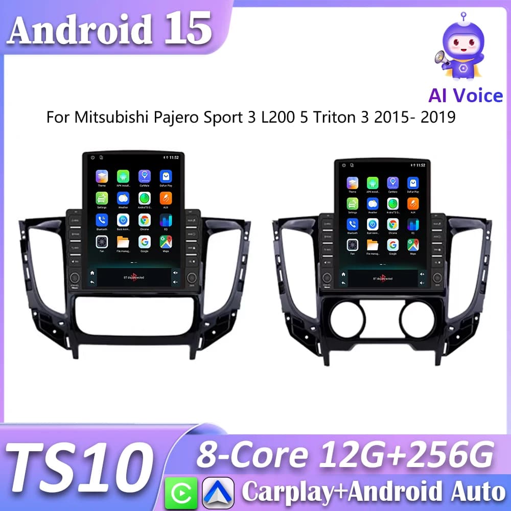 Android 15 Per Mitsubishi Pajero Spor 3 L200 5 Triton 3 Autoradio Carplay Navigazione GPS Stereo Android Auto Schermo Bluetooth 5G