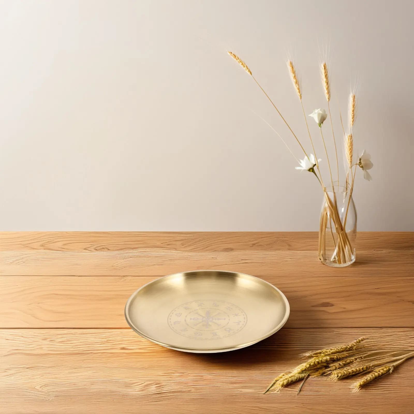 Set di 1 Pezzo: Vassoio Altare in Acciaio Inossidabile dal Design Unico, Strumento Spirituale per Rabdomanzia, Accessorio per Gioco dei Tarocchi, Forniture Rituali, Vassoio Decorativo in Metallo