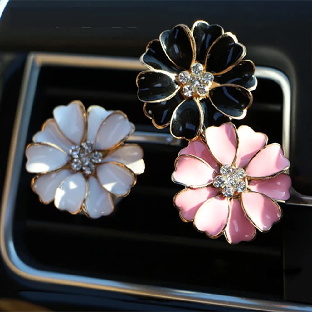 Deodorant for Auto in Forma di Piccola Margherita, Clip for Perfume by Bocchetta d'Aria, Interior Accessories, Solid fragrance diffuser for Car