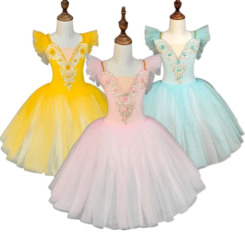 Gonna da balletto per ragazze, gonna per spettacoli di danza scolastica, gonna da balletto per bambini, gonna da danza per ragazze, costumi per spettacoli di balletto