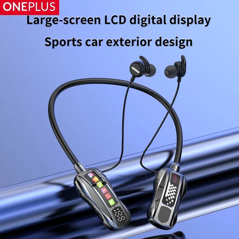 OnePlus Bluetooth headphones Stereo LED Display Sports Neck Archer TWS headset Bluetooth wireless headset with microphone