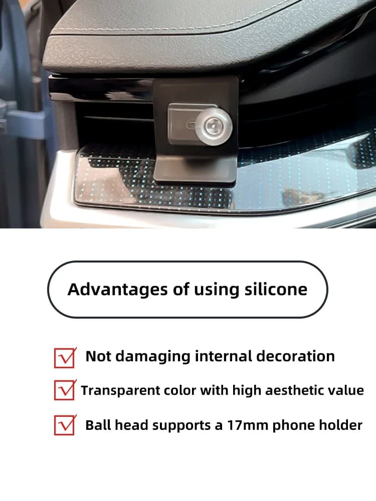Supporto per telefono da auto con caricabatterie wireless magnetico per ZEEKR 001 (2021-2023) - Base fissa