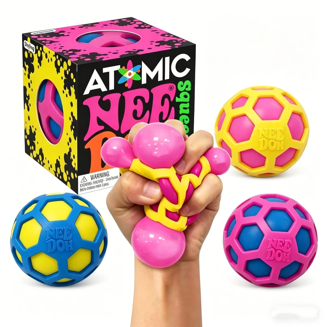 Nuovissima Palla Antistress Schylling Needoh Atomic, Giocattolo Sensoriale Antiansia per Bambini e Adulti con ADHD