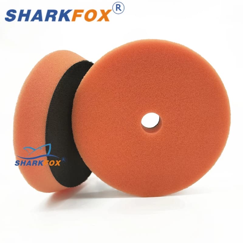 Sharkfox 5/6" Tampone per lucidatura Spugna Mini Dettagli Tamponi per lucidatura Gancio e anello per attacco lucidatrice per auto Piastra di supporto per ceraturaB