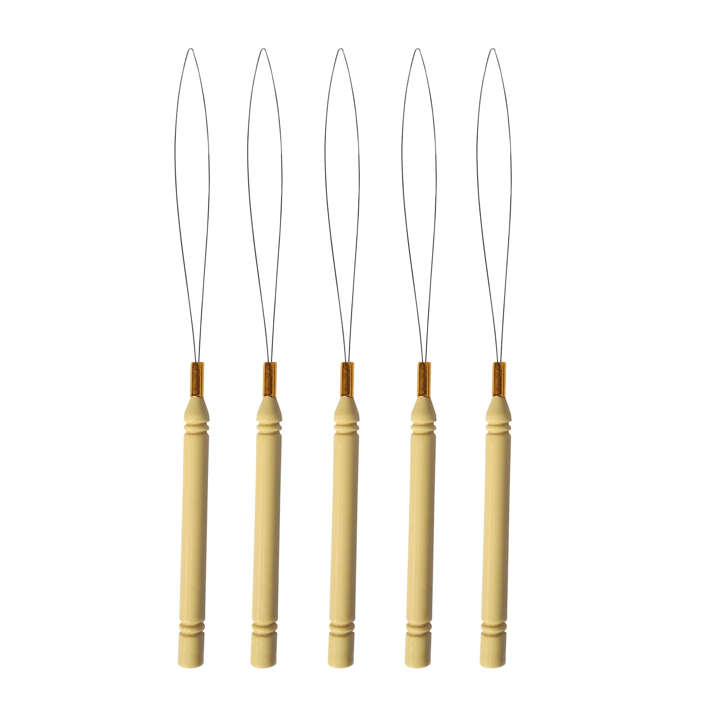5 pezzi micro anelli loop strumento infila loop tirando ago utilizzato con pinza per capelli perline per strumenti di estensione dei capelli anelli per uncinetto