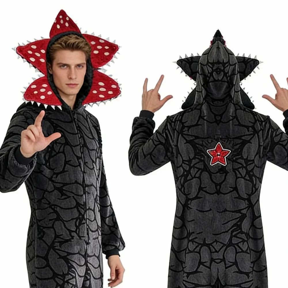 2026 Christmas Pajamas Plant Adult Onesie With Cozy Flannel Fabric Jumpsuit Holiday Parties Sleepwear Zipper Fun Costume