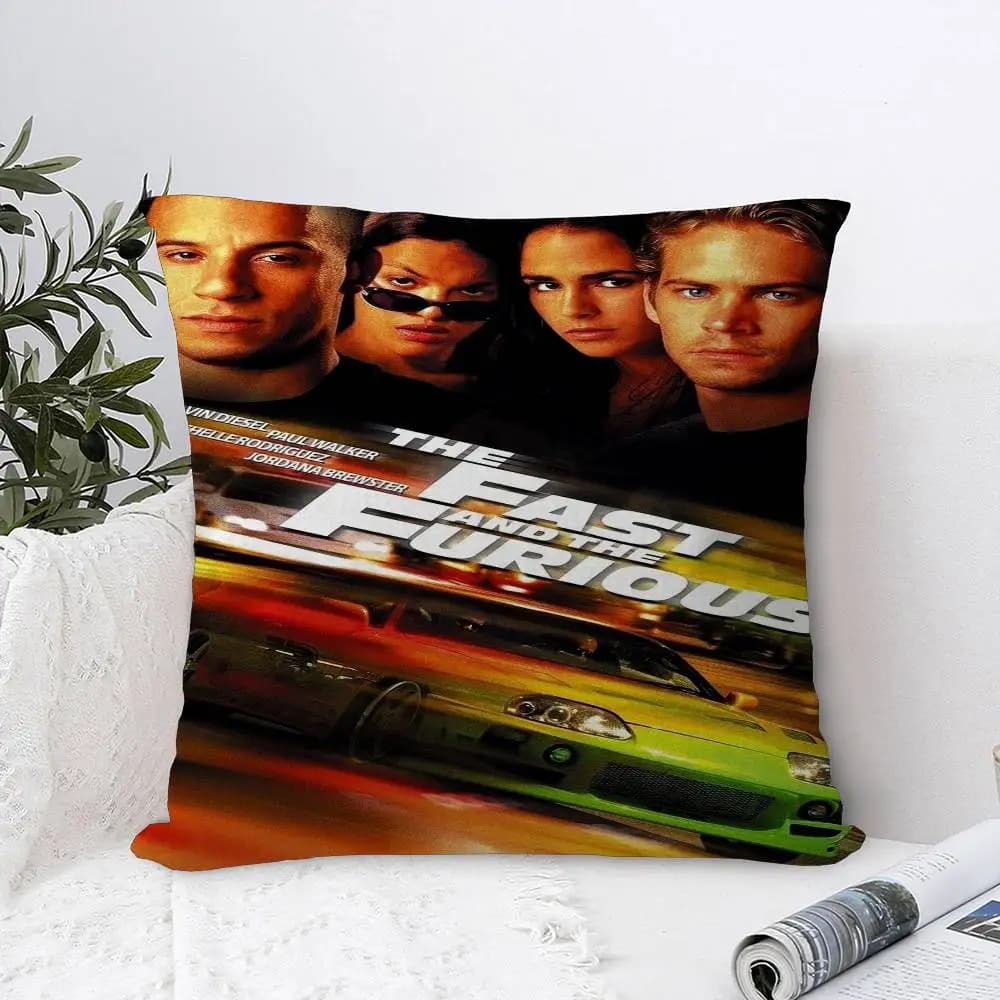 MovieF-Fast And F-Furious Personalized Pillow Cover Kids Bedroom Wild Party Decor Pillowcase kid Birthday shower Gift