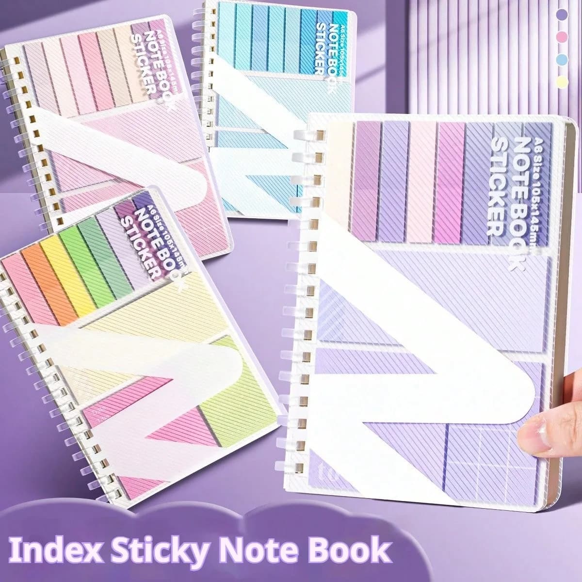 Set di note adesive Kawaii Blocchi memo per studenti rimovibili espandibili Must-Have Forniture per pianificatore di studio Accessori per cornette
