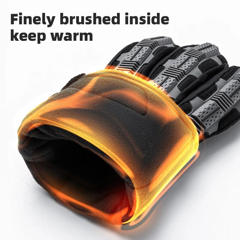 ROCKBROS Winter Cycling Gloves with SBR Reinforced Padded Pads, Tactical Sport Gloves Anti-shock and Breathable with Gel