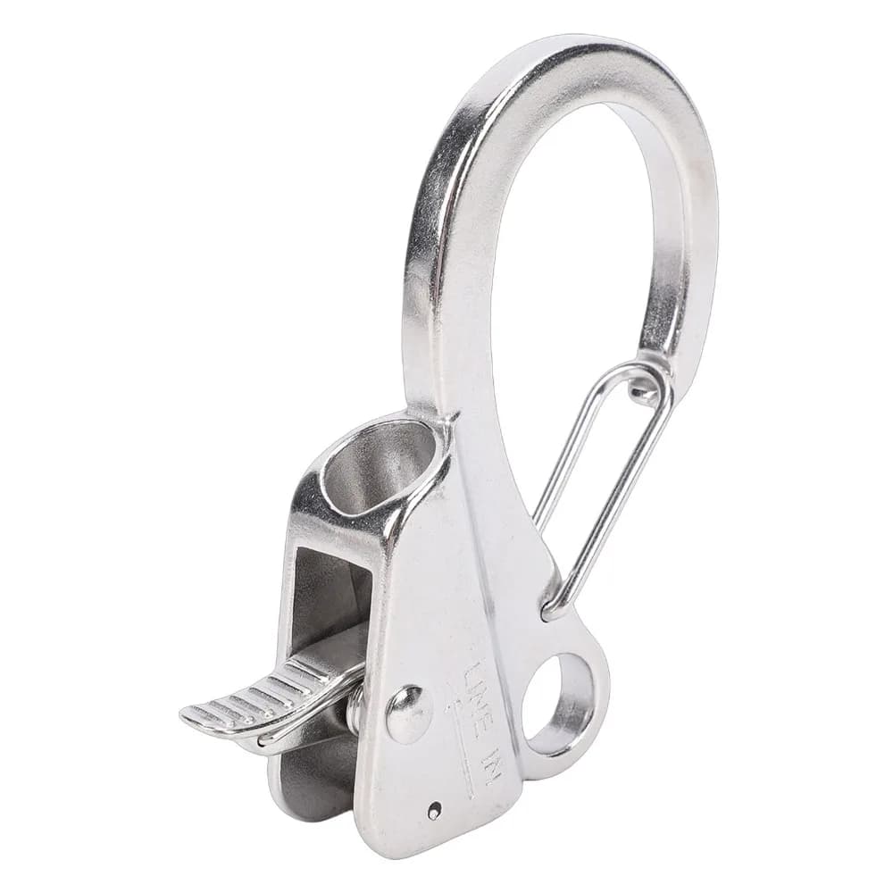 304 Stainless Steel Boat Sliding Hook 3/8-5/8 Inch Ropes Quick Release Quick Release Rope Hook Knotless Design Boat Anchor Hook