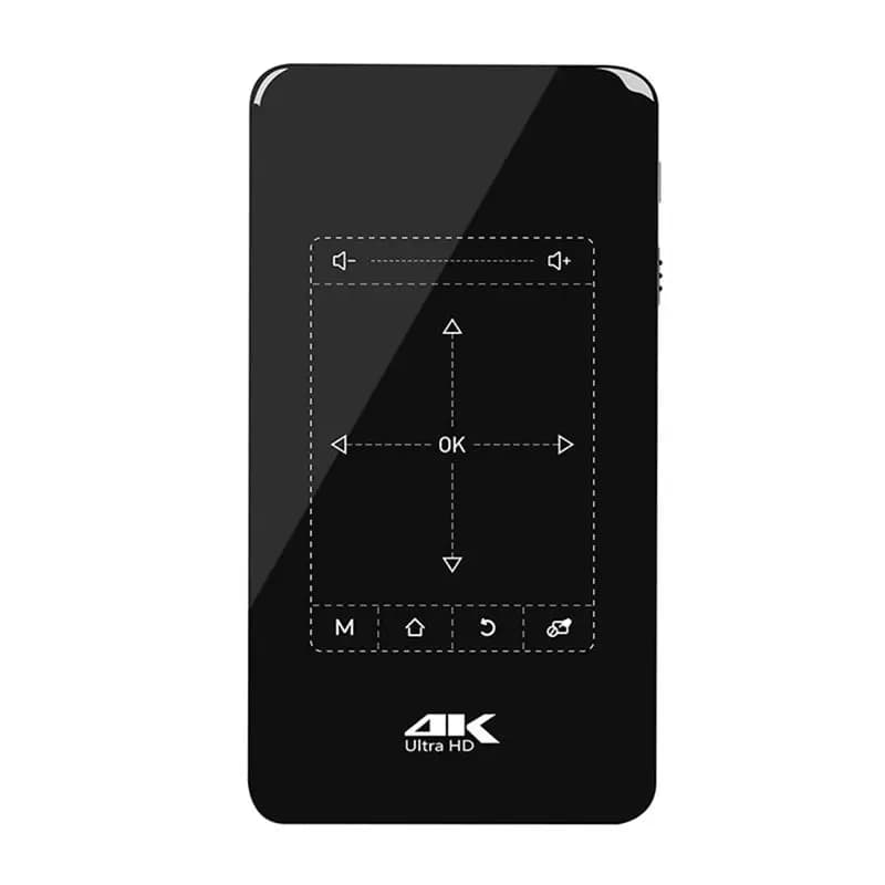 Proiettore Mini 3D A98Z WIFI Android 4K HD con Decodifica per Intrattenimento Domestico, Telecomando a Infrarossi, Treppiede, Spina USA