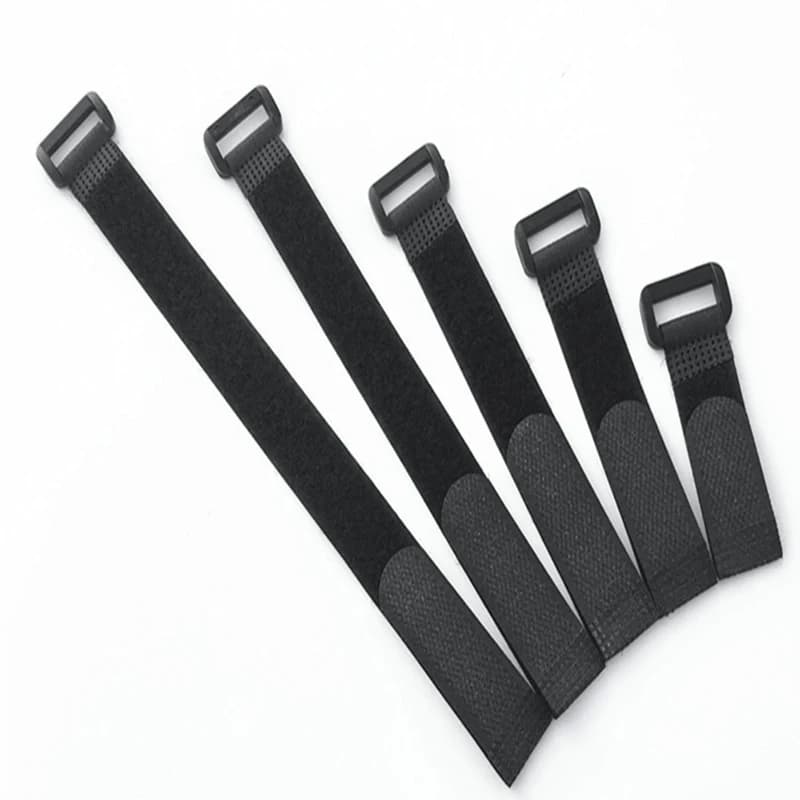10 PZ 25mm Larghezza Nylon Fibbia Inversa Cinghia Fascette per cavi Nastro di fissaggio per cucire Nastro ad anello autoadesivo Cinghia Linea adesiva Finitura