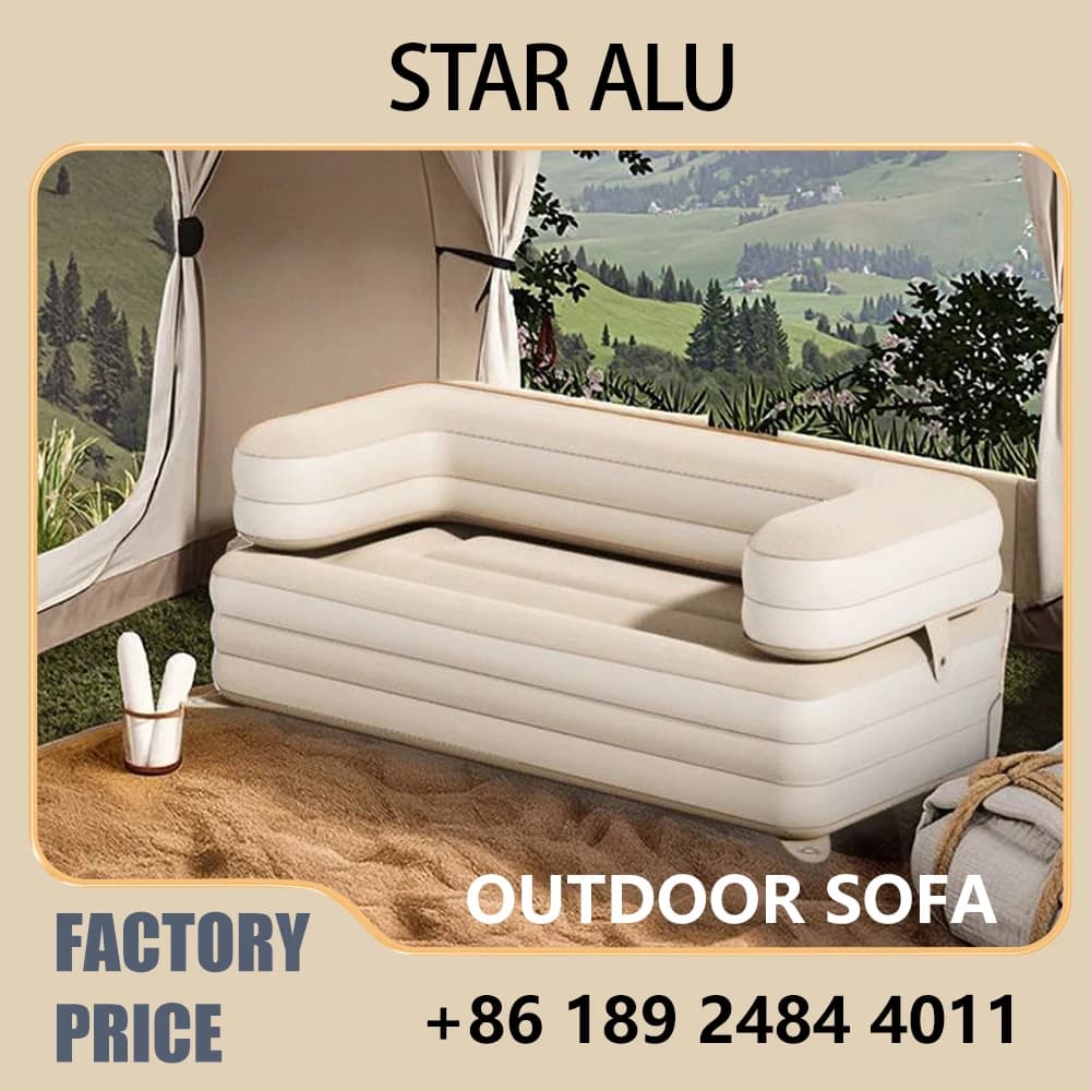 Materasso Gonfiabile per Tenda da Campeggio - Divano Letto Floccato 2-in-1 Multifunzionale, Versatile per Interni, Esterni e Viaggi